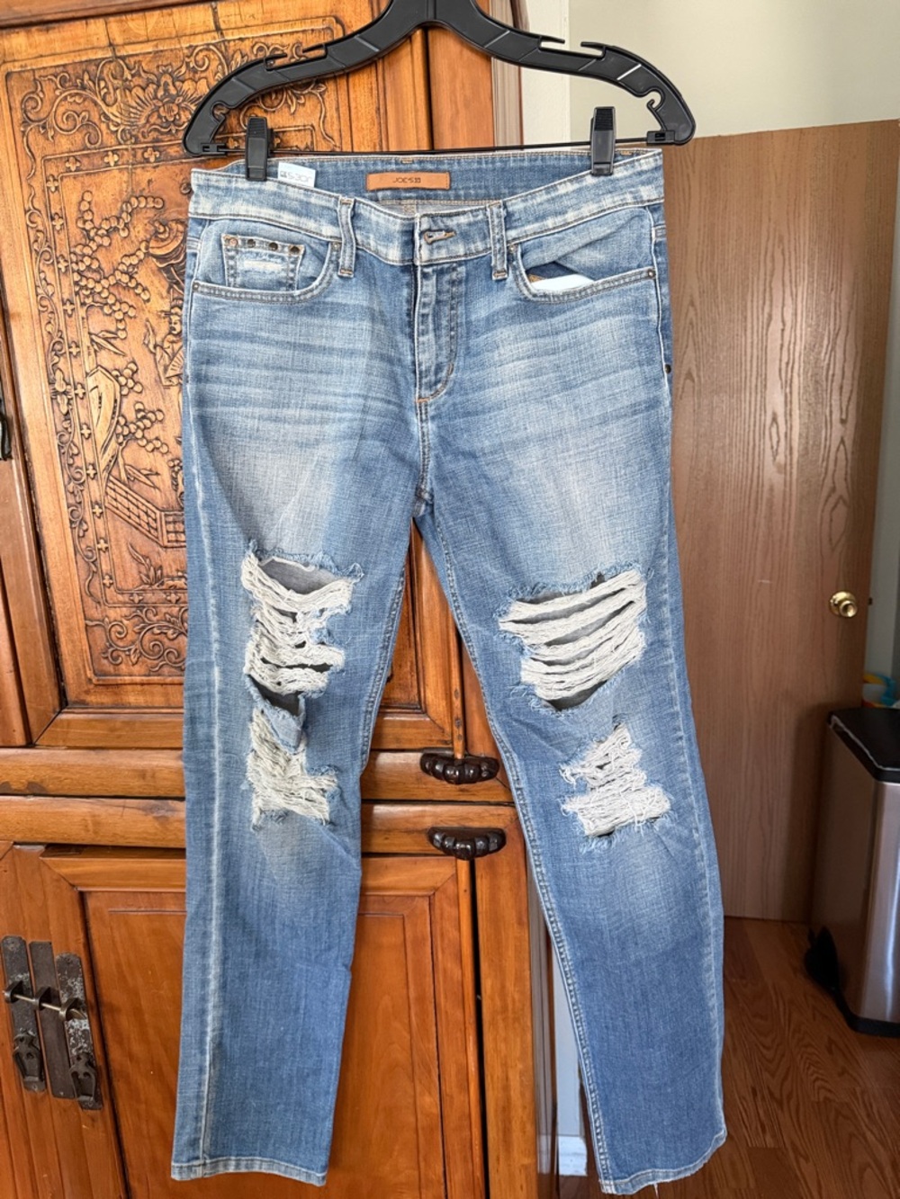 Joe's Jeans Distressed Light Blue Boyfriend Jeans